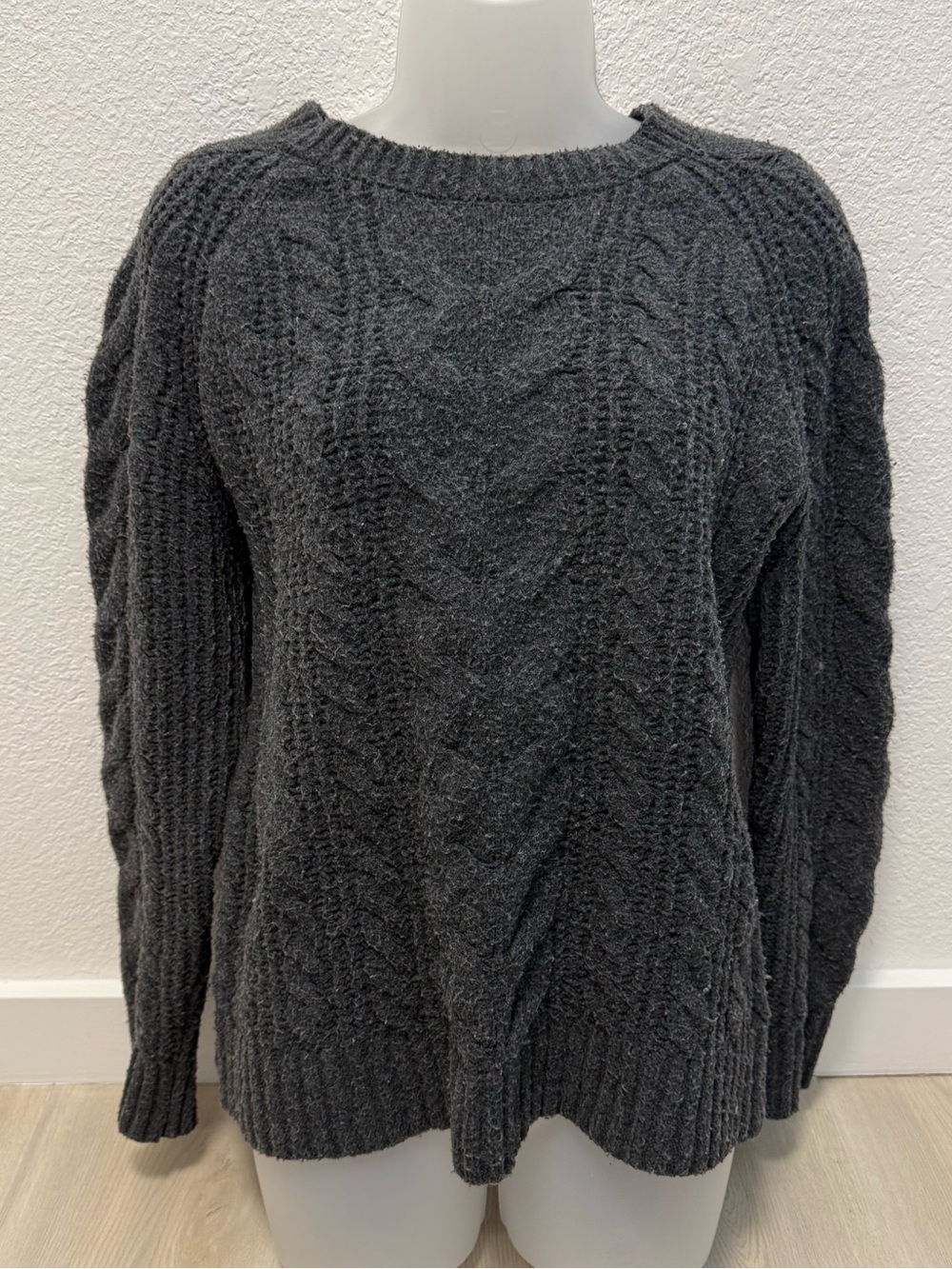 Rachel Zoe Cableknit Fishermans Crewneck Sweater